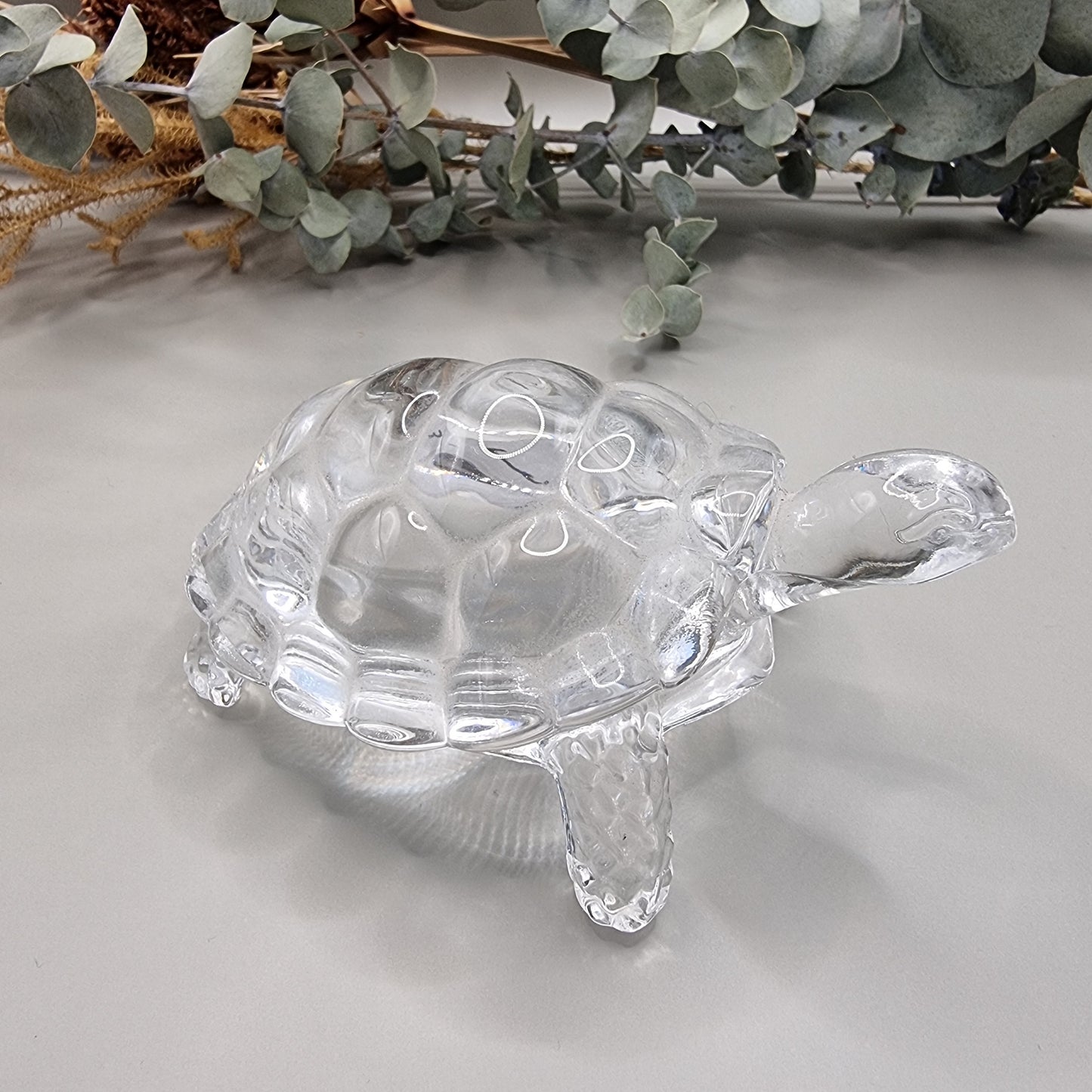 Gorgeous vintage glass turtle ornament