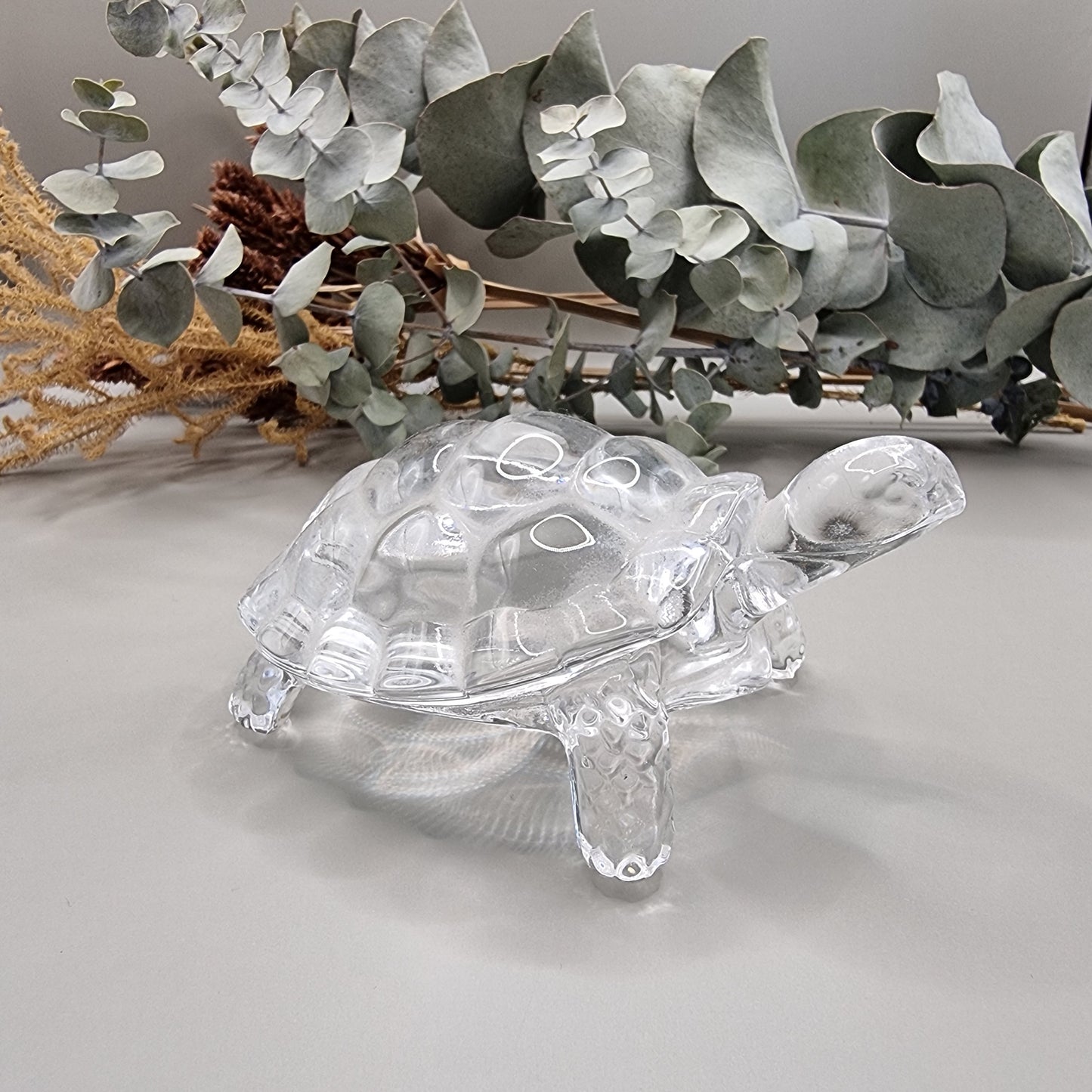 Gorgeous vintage glass turtle ornament