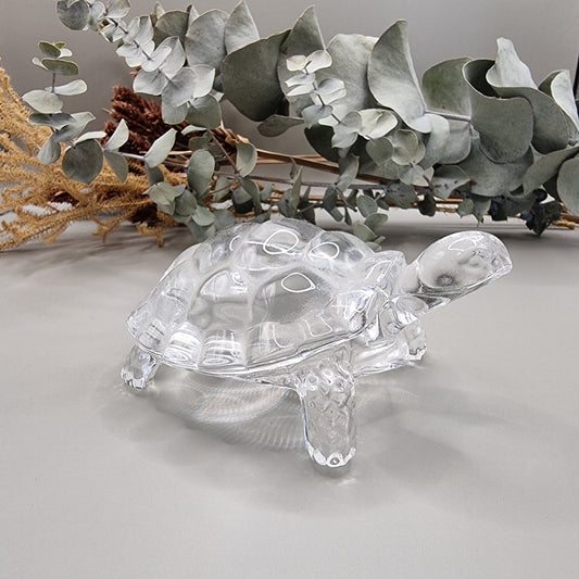 Gorgeous vintage glass turtle ornament