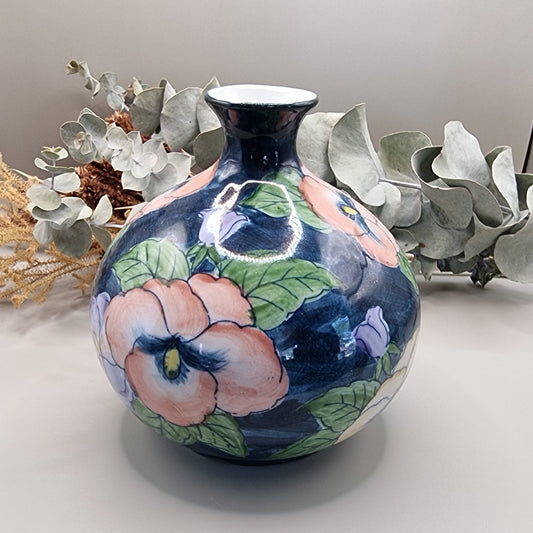 Vintage Andrea by Sadek floral design hand painted vase