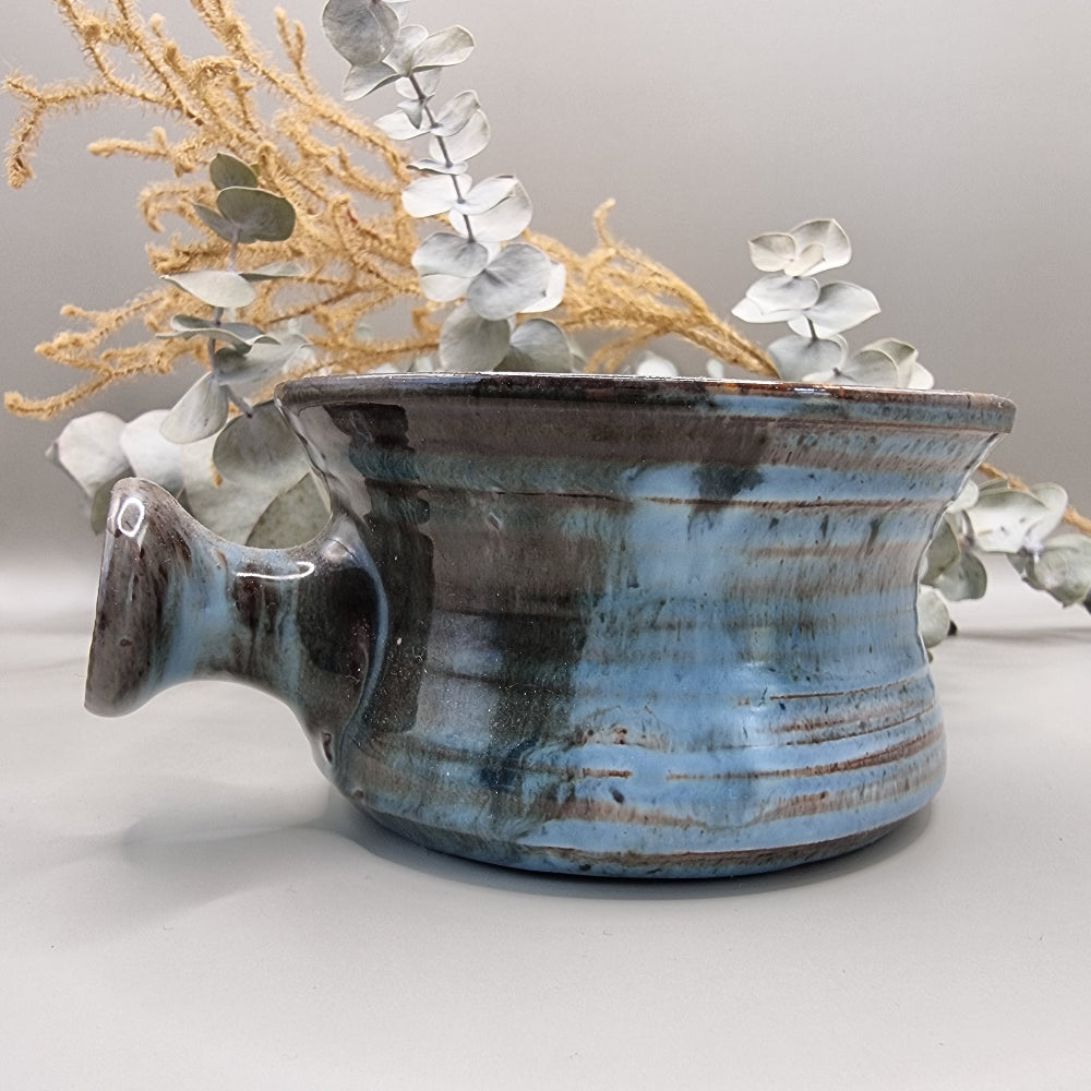 Stoneware glazed soup bowl