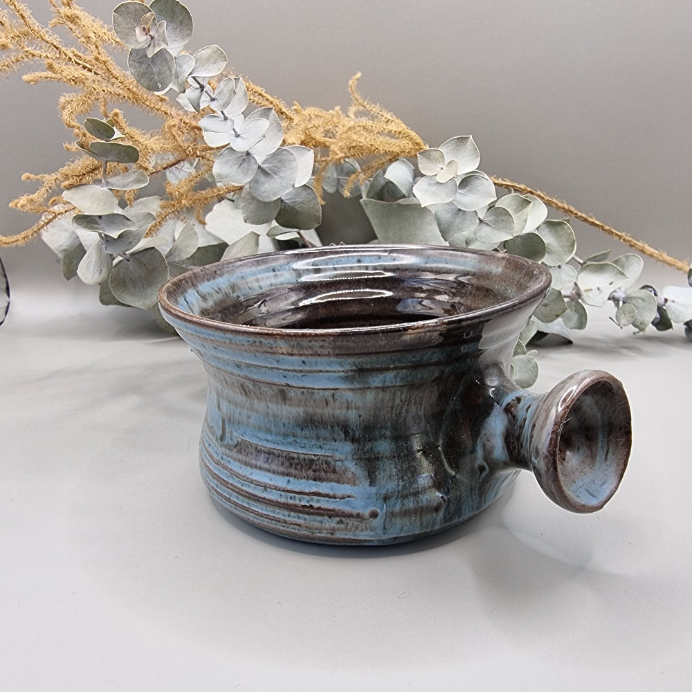 Stoneware glazed soup bowl