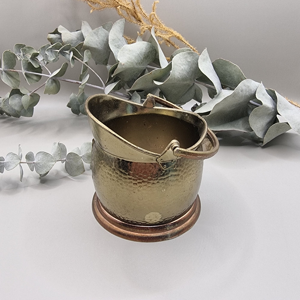 Small vintage Brass/Bronze coal ash scuttle bucket