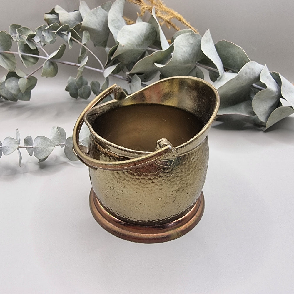 Small vintage Brass/Bronze coal ash scuttle bucket
