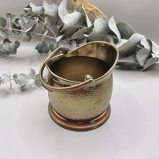 Small vintage Brass/Bronze coal ash scuttle bucket