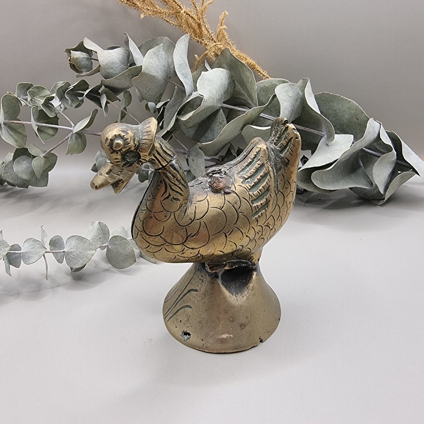 Vintage brass bird