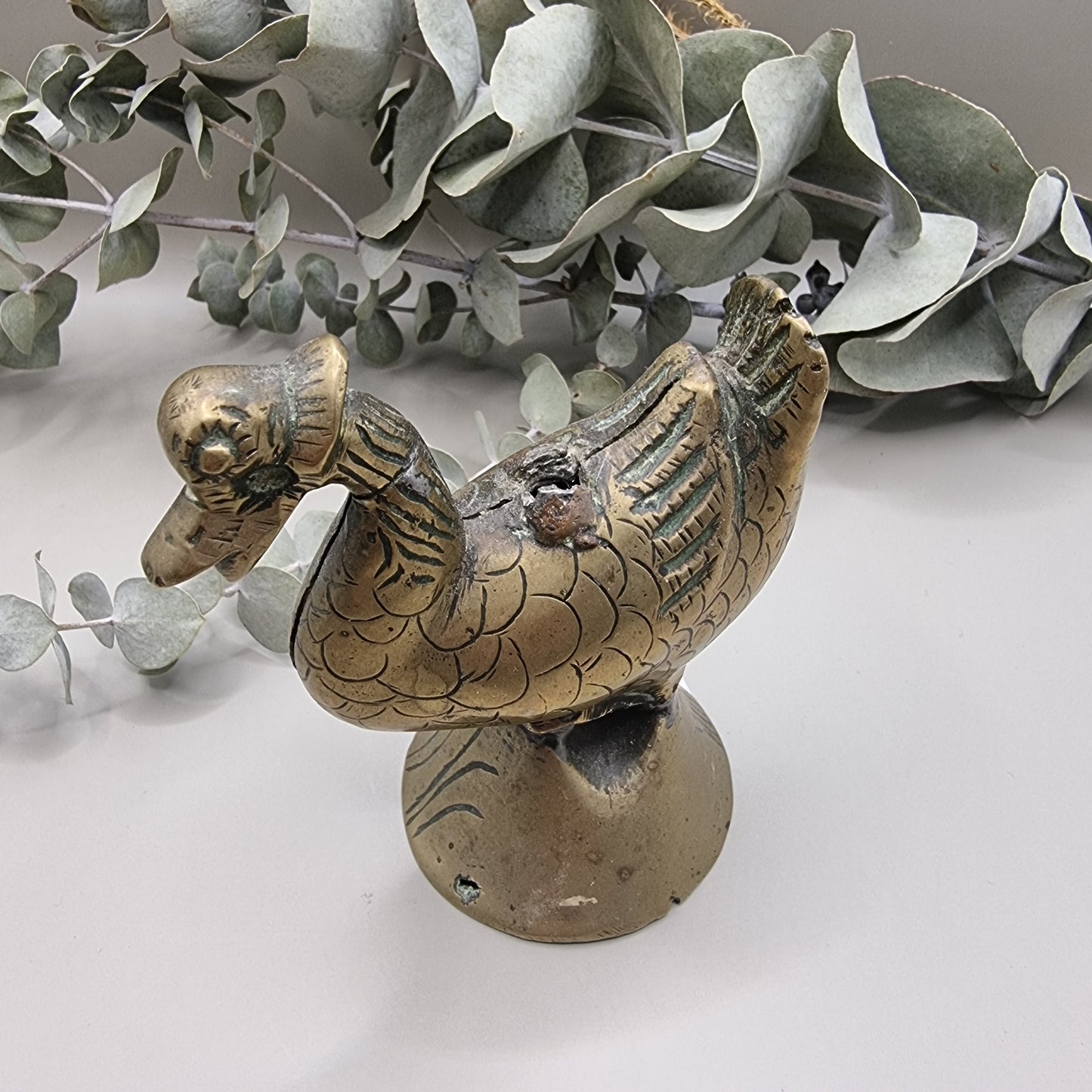 Vintage brass bird
