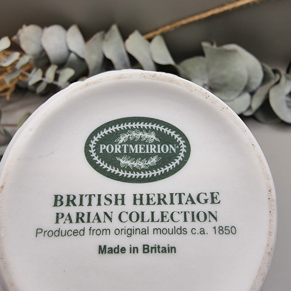 Small vintage Portmeirion "British Heritage" white porcelain pitcher