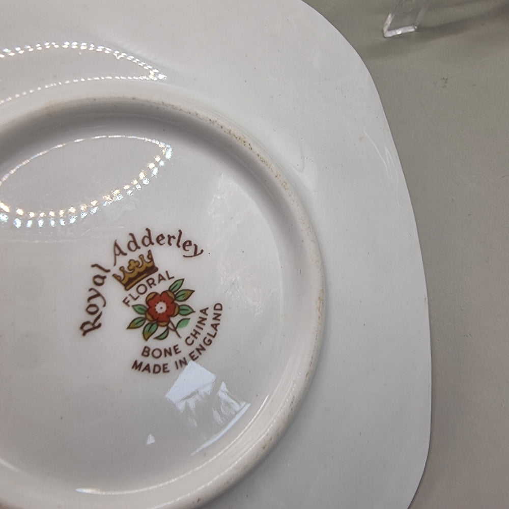 Royal Adderley ceramic plate with flying geese illustration, made in England.