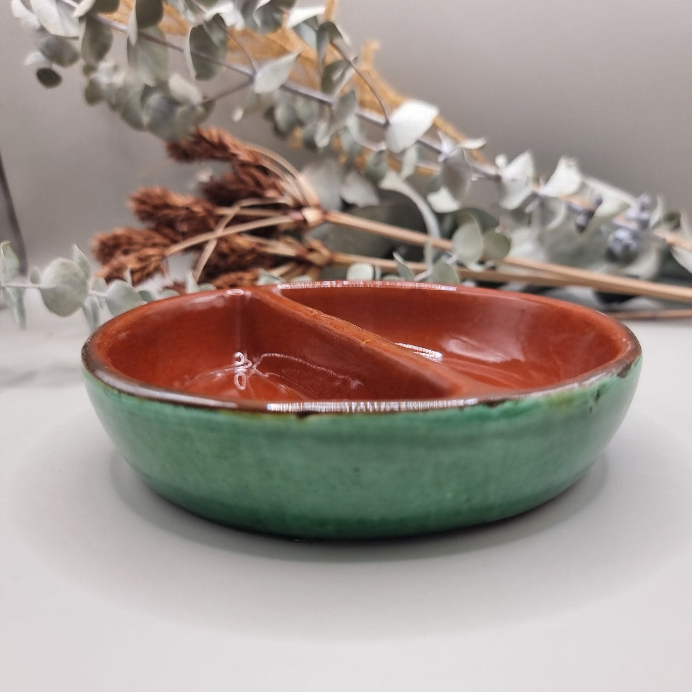 Spanish terracotta olive dish