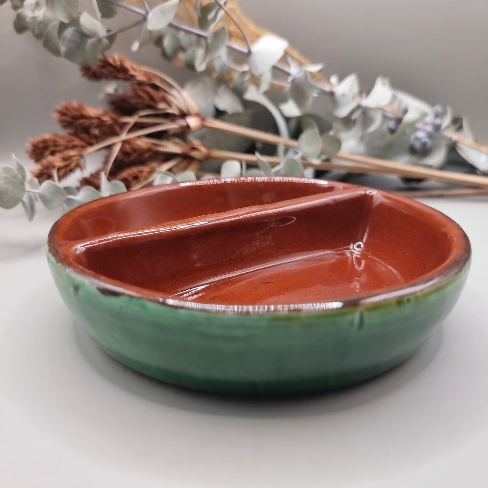 Spanish terracotta olive dish