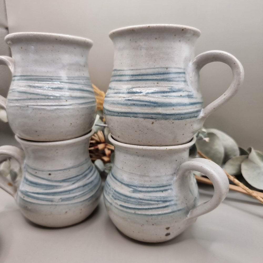 6 piece hand made pottery coffee/tea set