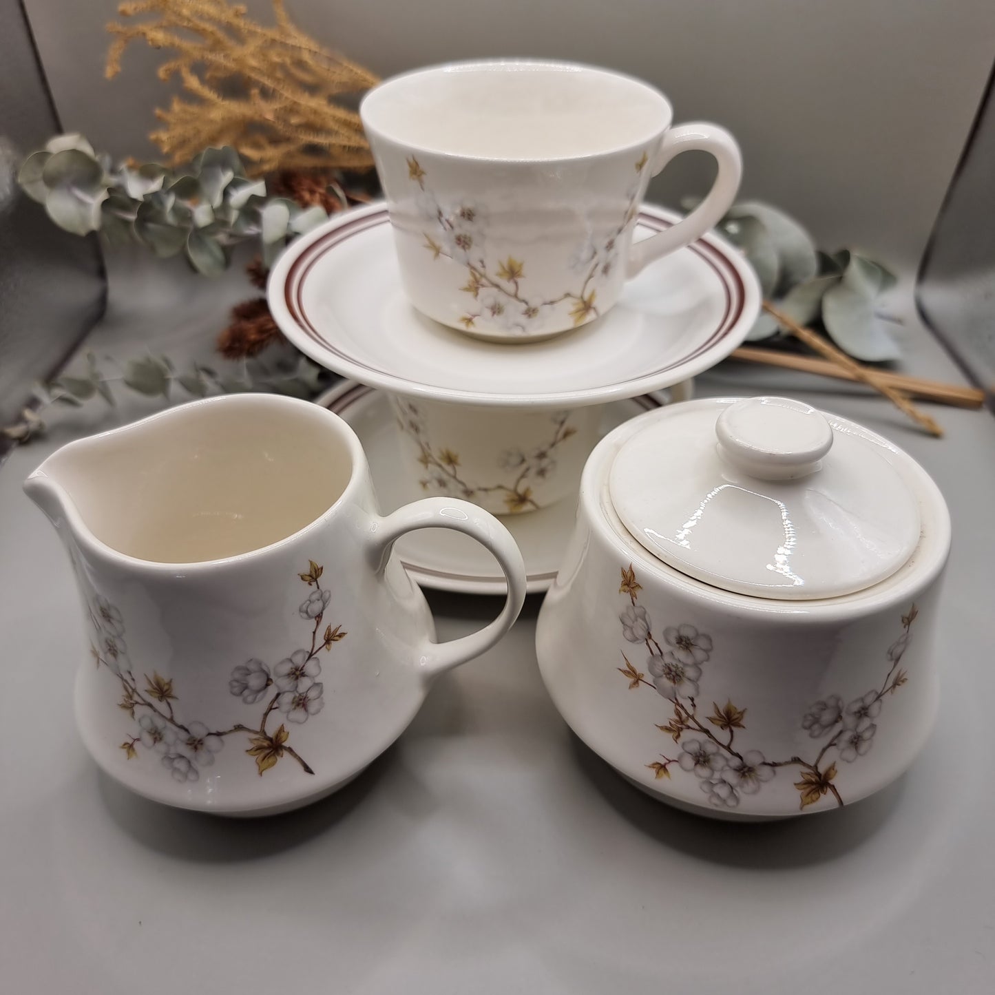 Crown Lynn Apple Blossom tea set