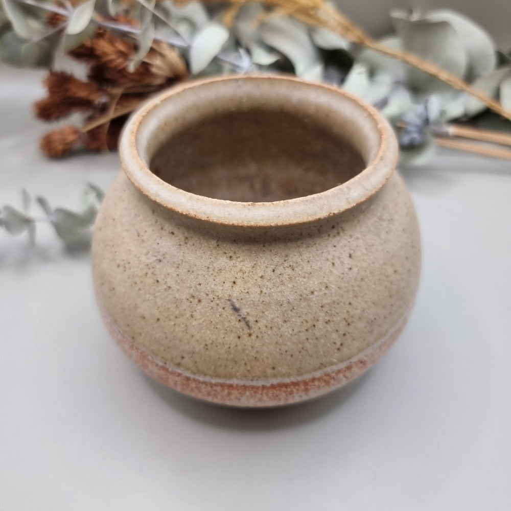 Handmade stoneware pot
