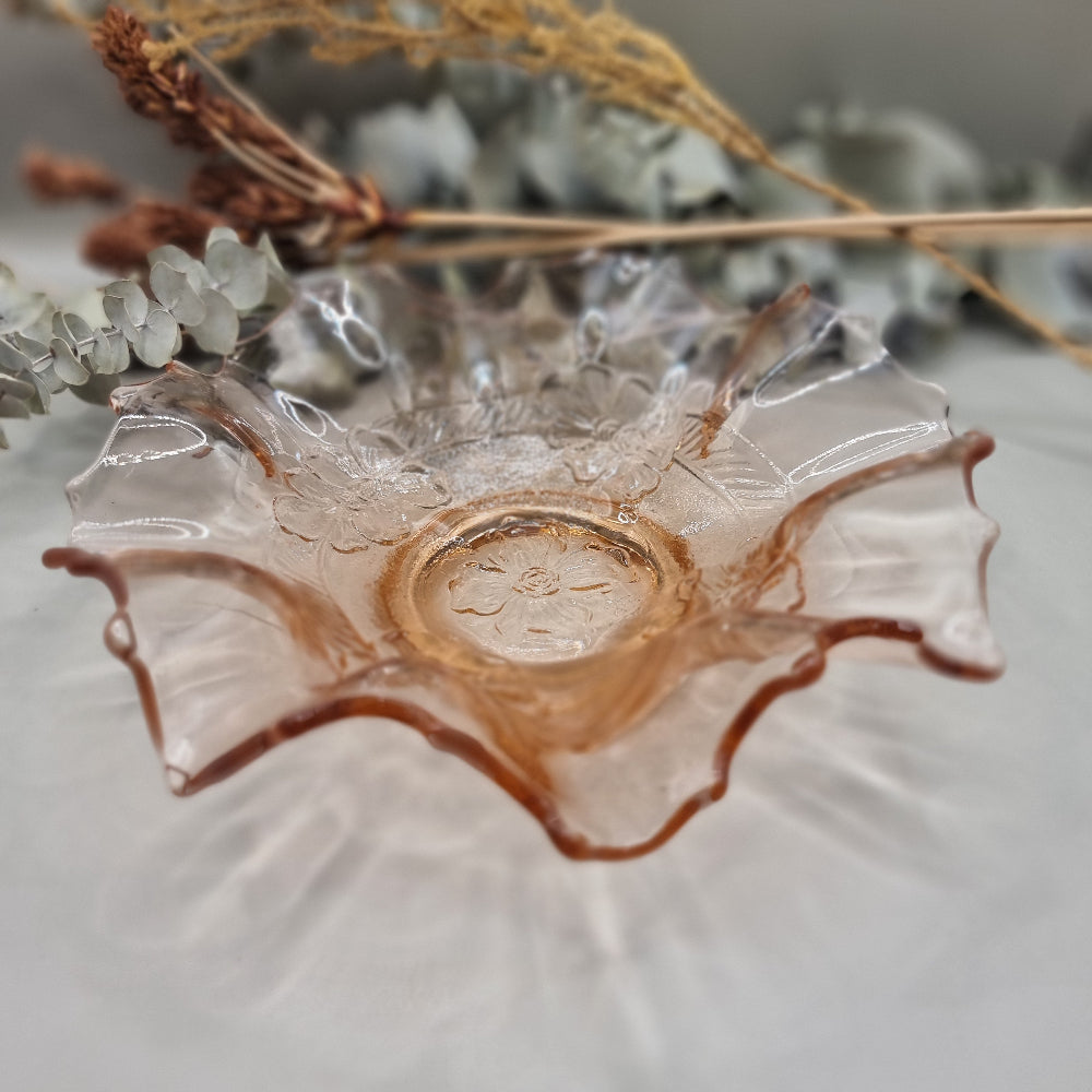 Vintage Pink Depression Glass Bowl