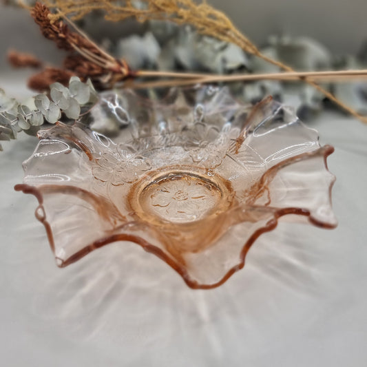 Vintage Pink Depression Glass Bowl