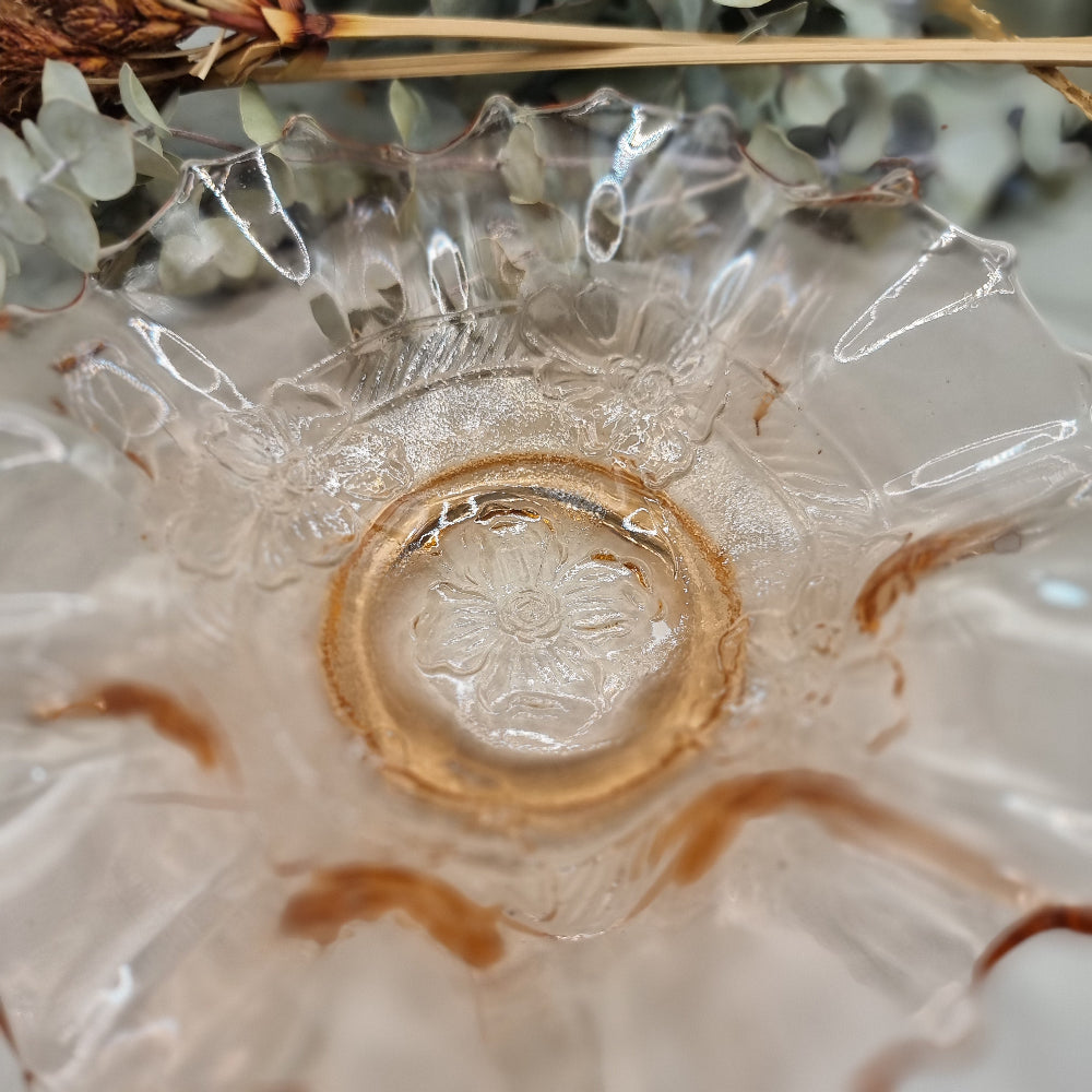 Vintage Pink Depression Glass Bowl