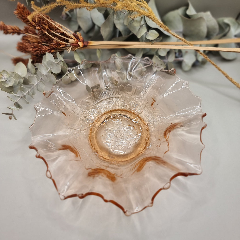 Vintage Pink Depression Glass Bowl