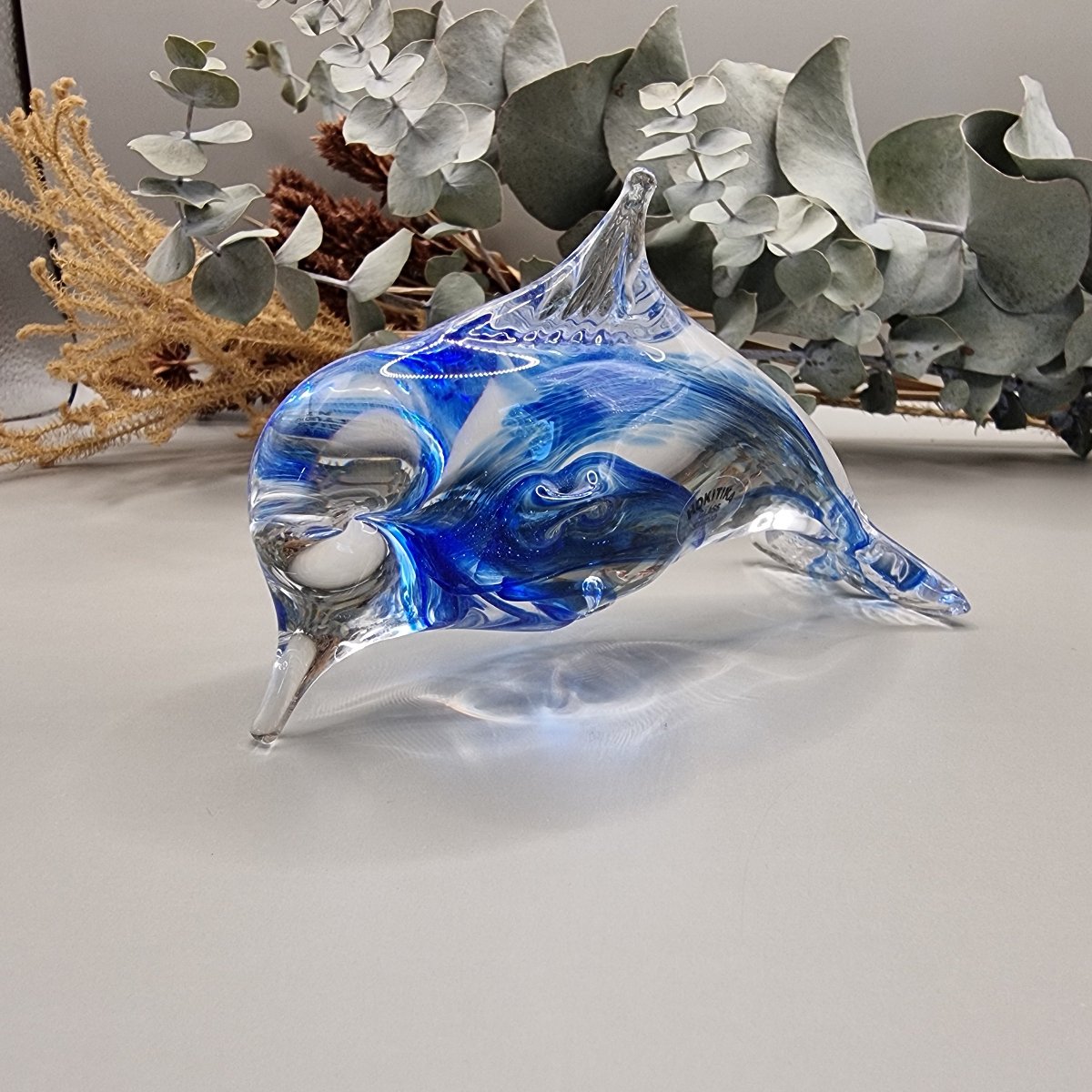 Blue Dolphin - Hokitika art glass