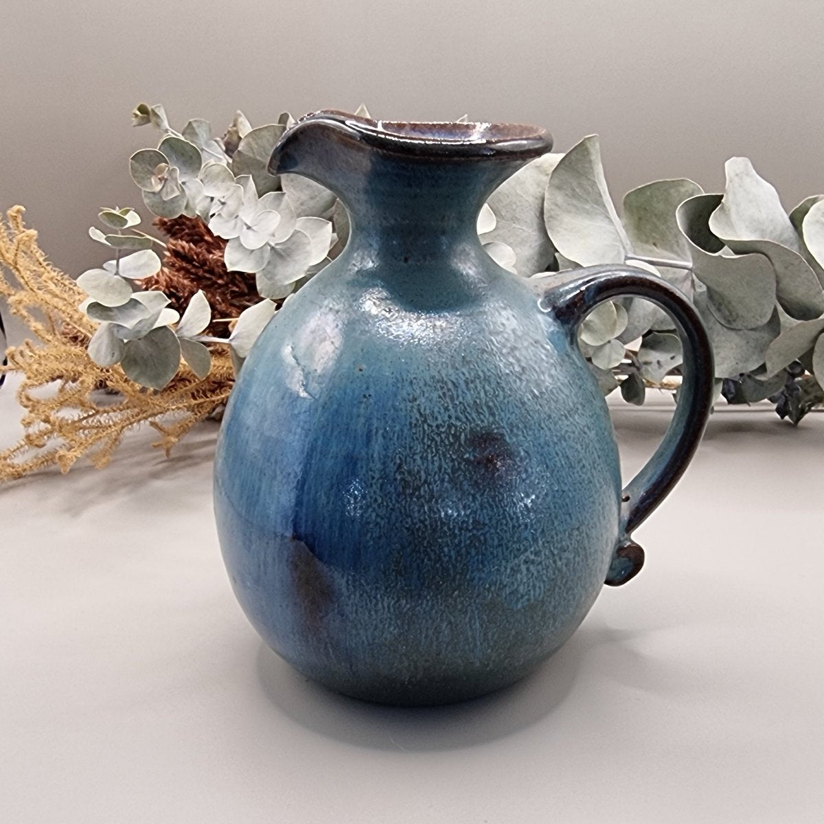 Ceramic blue glaze jug or vase