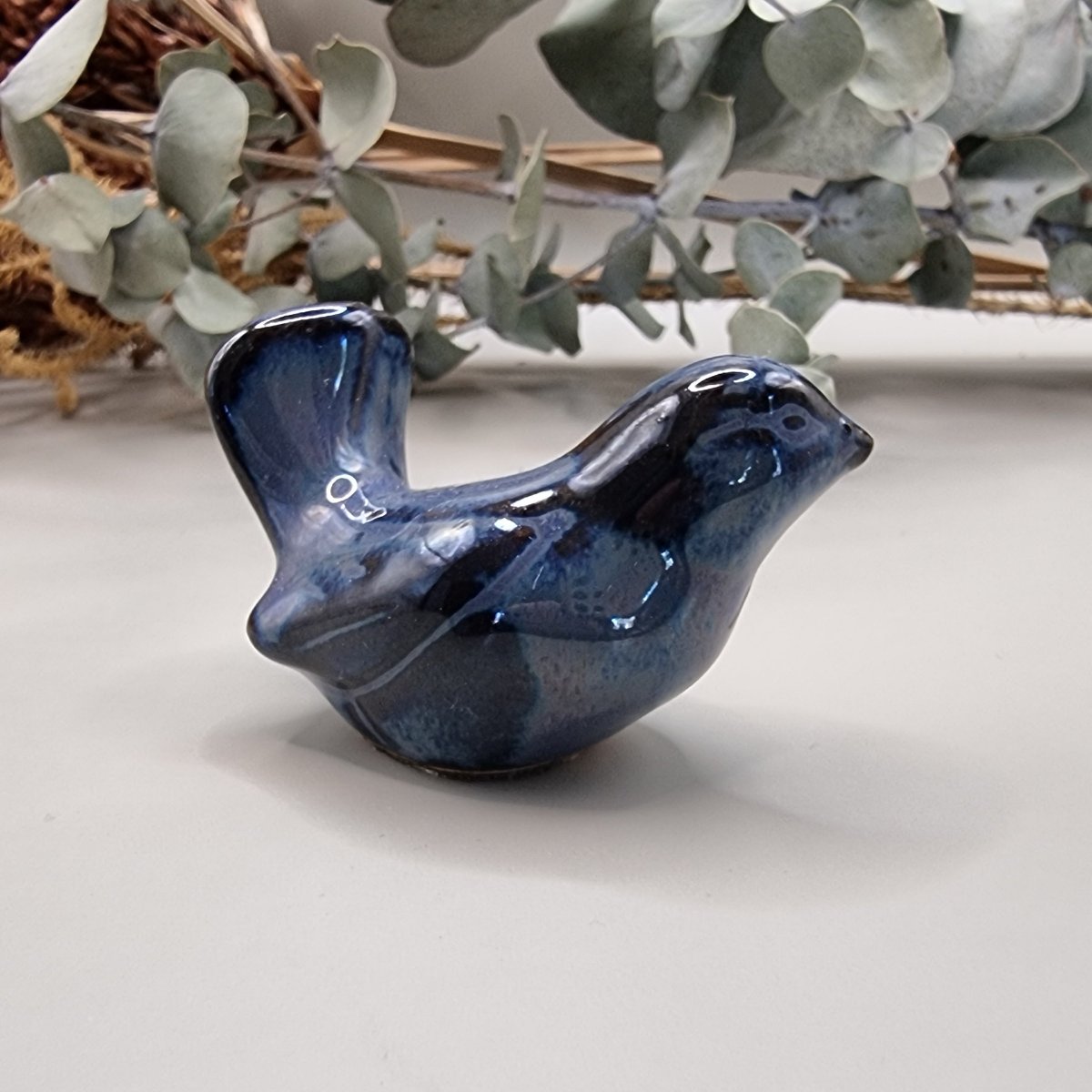 Small ceramic blue bird