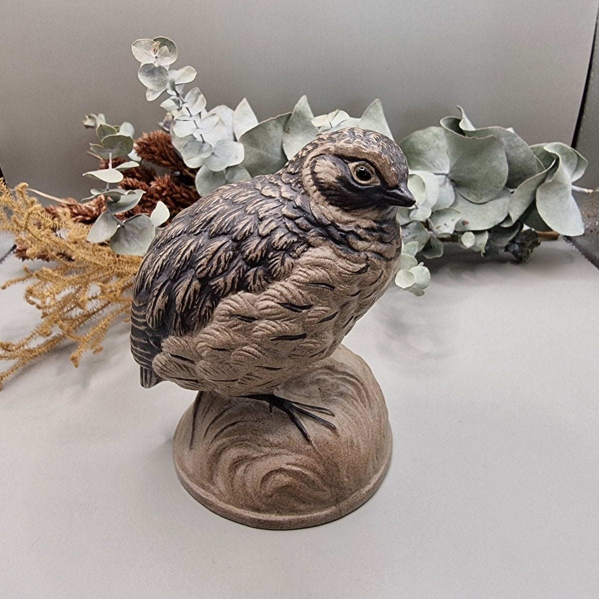 Vintage Poole pottery 'Stoneware Wildlife Sculptures' Quail - Rare