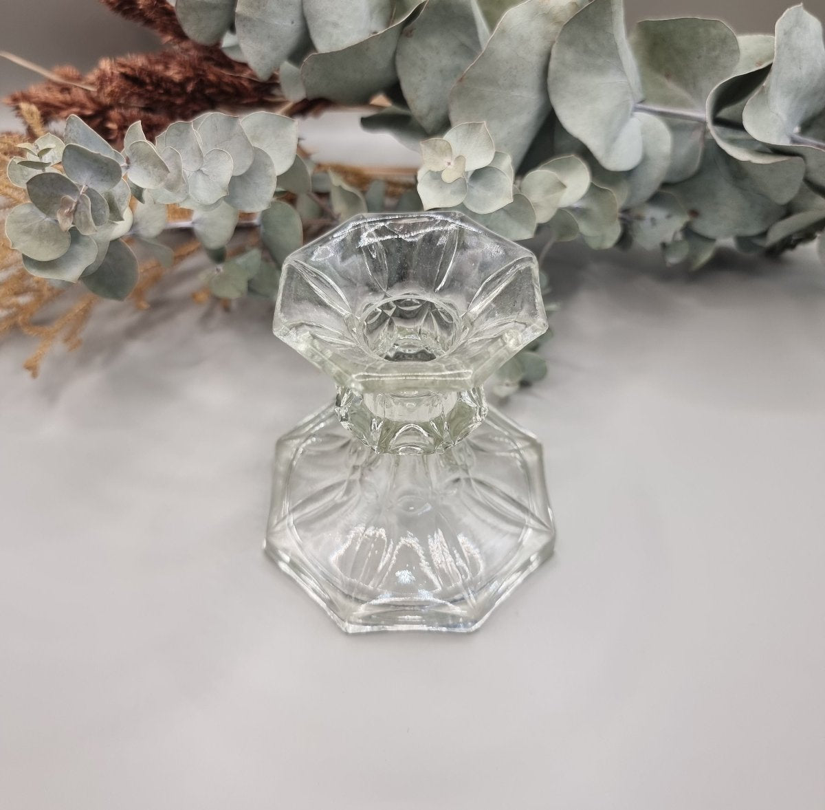 Vintage glass candle holder