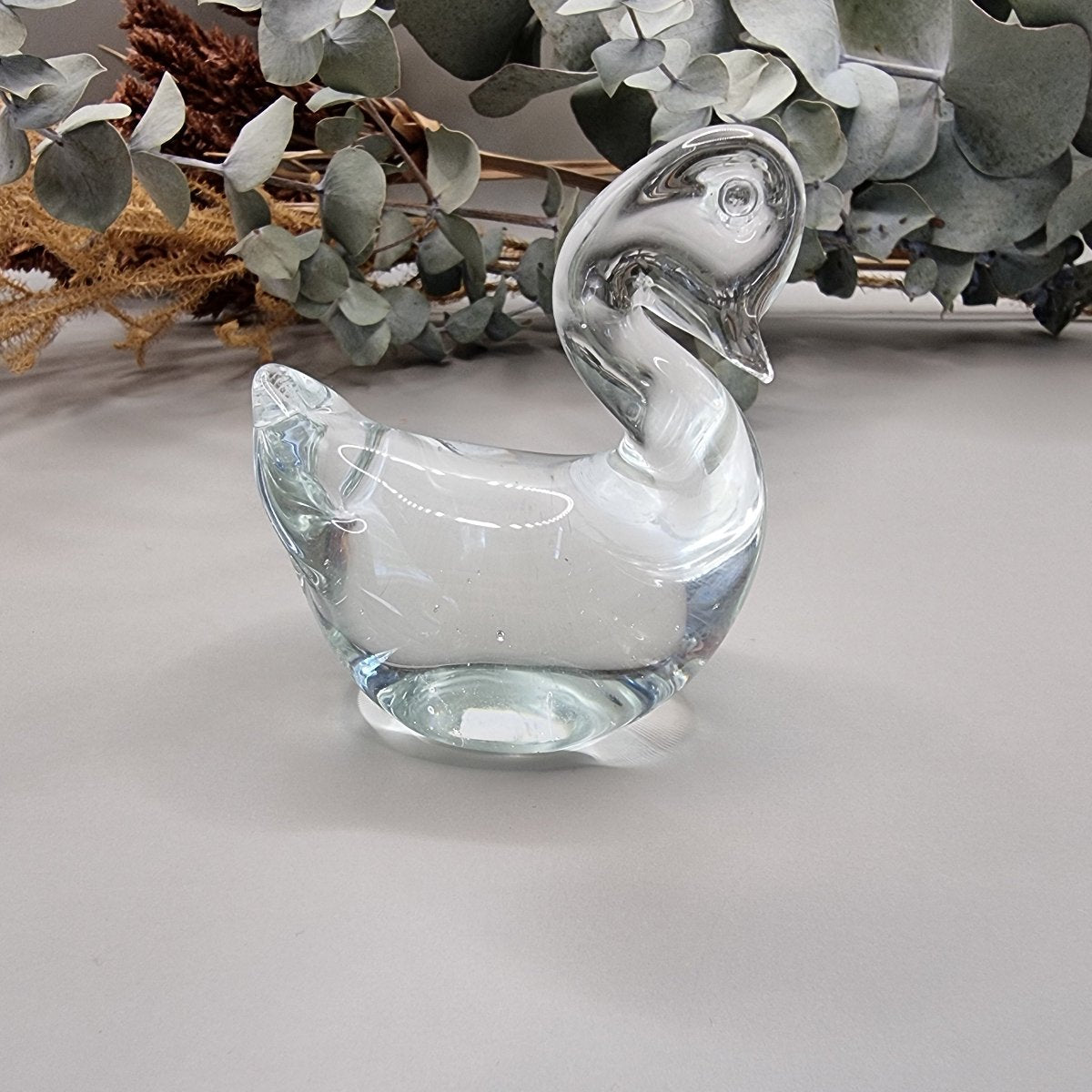 Vintage hand blown glass Swan