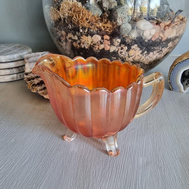 Vintage carnival glass jug