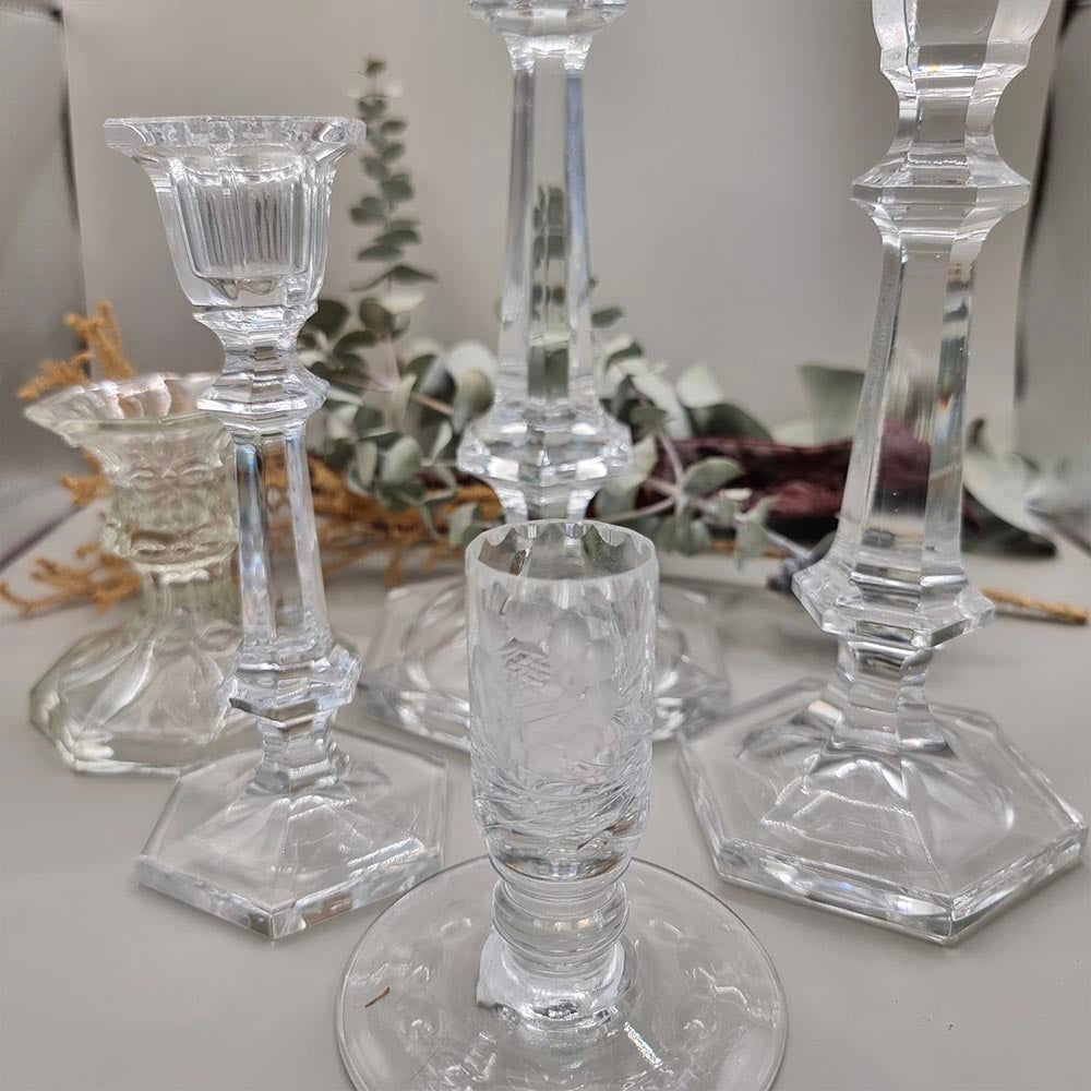 Glass candle holders