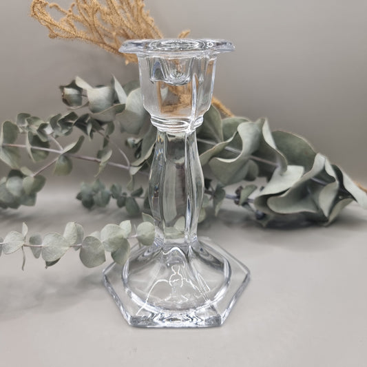 Glass candle holder