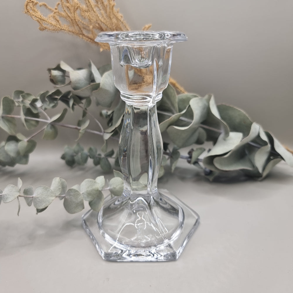 Glass candle holder