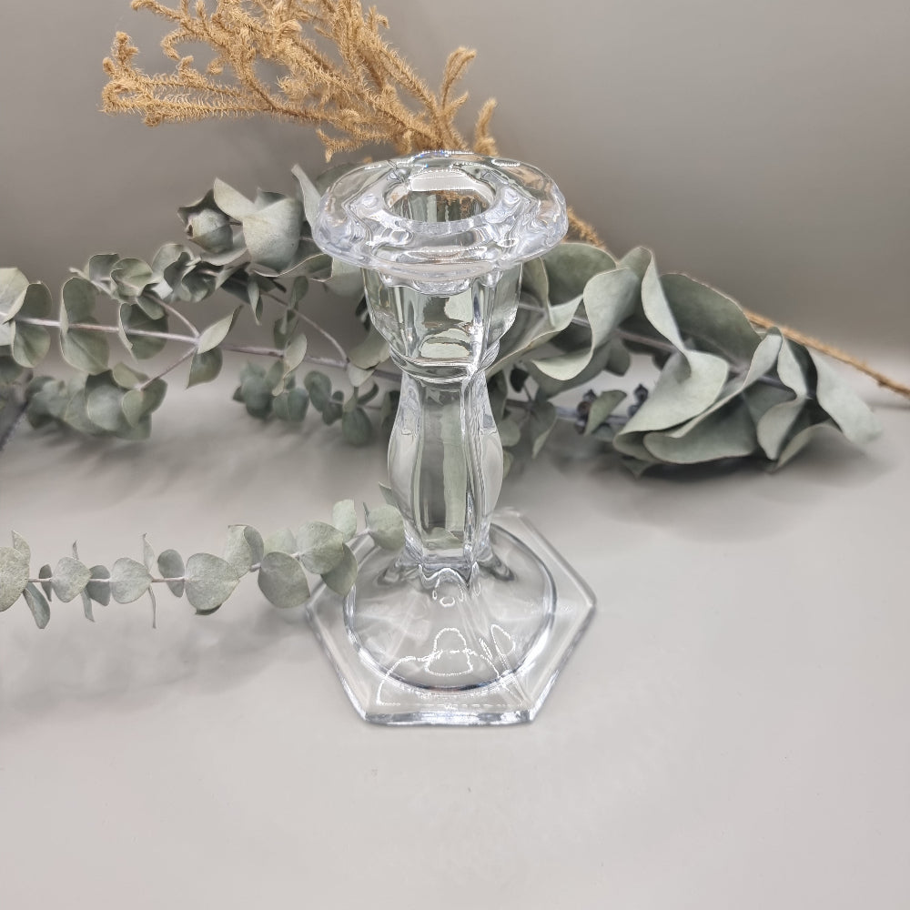 Glass candle holder