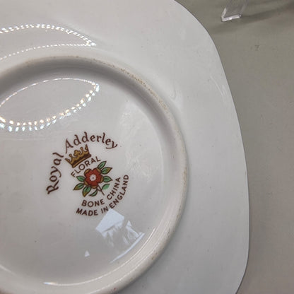 Royal Adderley ceramic plate with flying geese illustration, made in England.