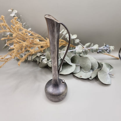 Vintage silver-plated jug with bulb base and long slender neck