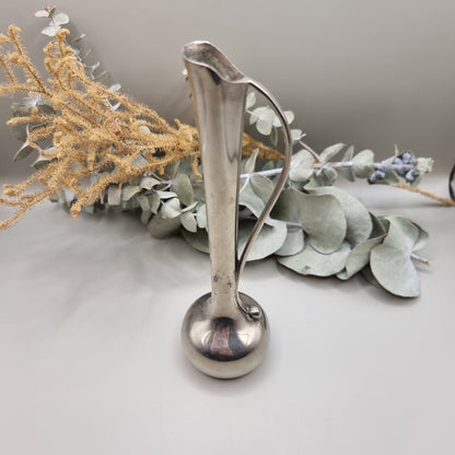 Vintage silver-plated tall jug with bulb base and slender neck