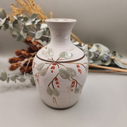 Sweet floral pottery bud vase