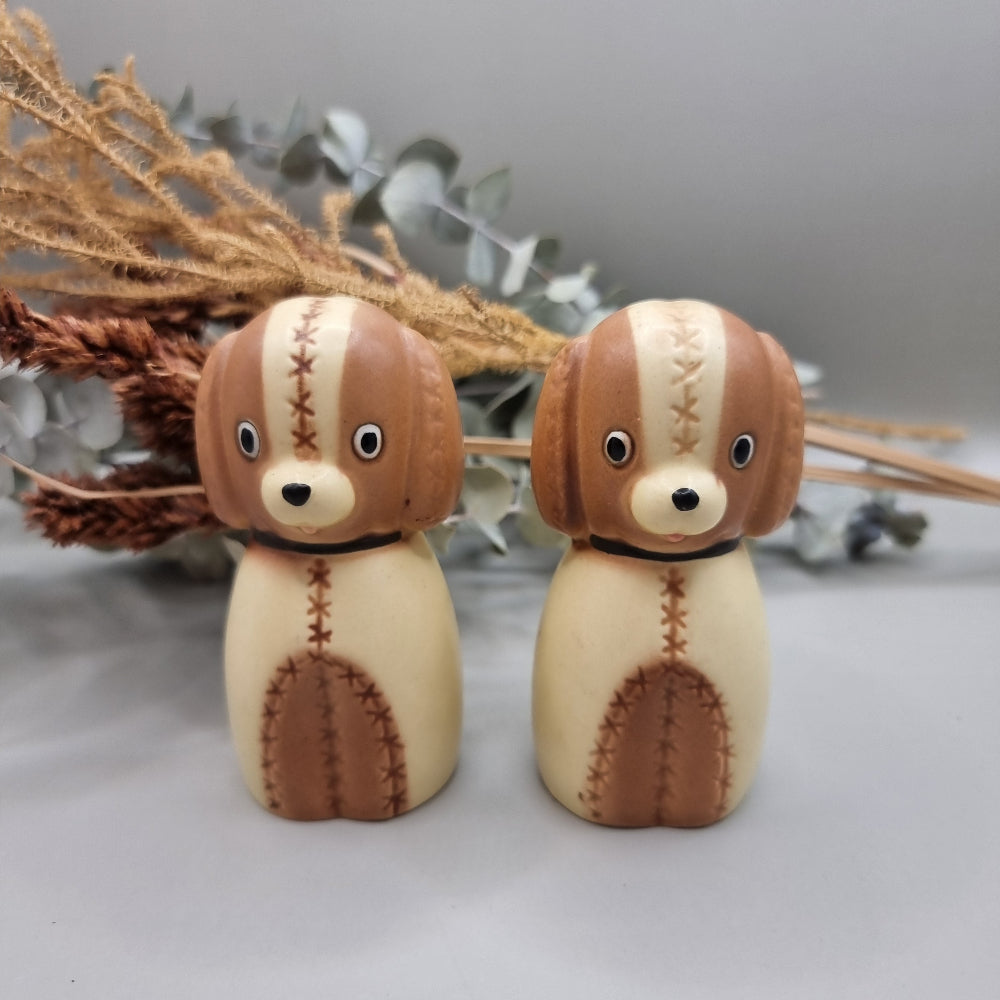 Adorable dog salt and pepper shakers
