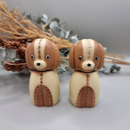 Adorable dog salt and pepper shakers