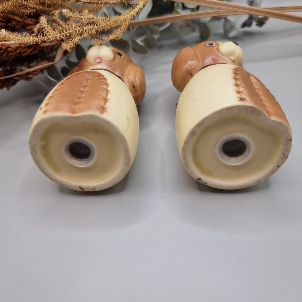 Adorable dog salt and pepper shakers