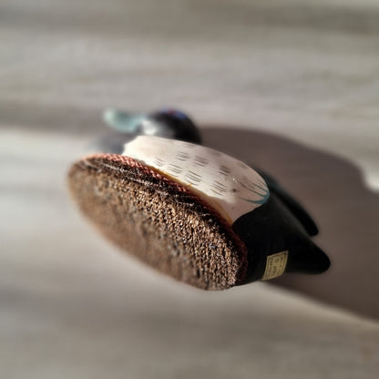 Jasco ceramic duck lint brush with bristle base and blue-ringed eye detail