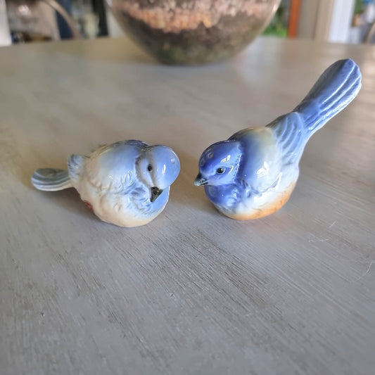 Ceramic bluebird salt and pepper shaker set