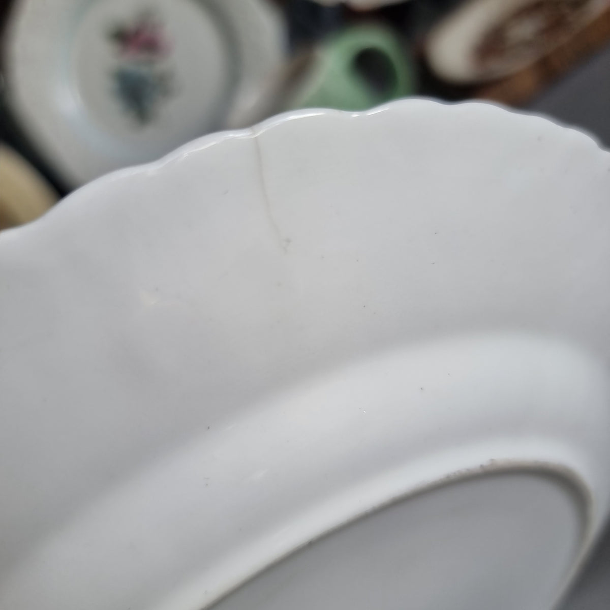 Vintage Queen's fine bone china plate with a leaping stag, golden tree and white embossed leaf border