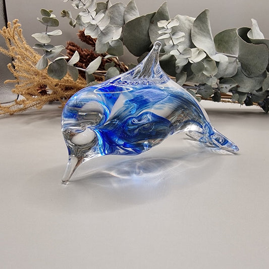 Blue Dolphin - Hokitika art glass