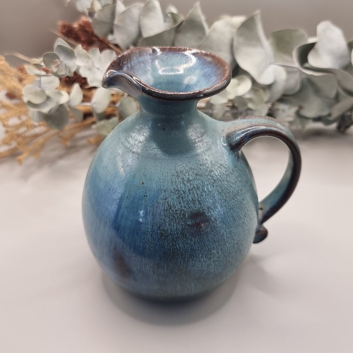 Ceramic blue glaze jug or vase