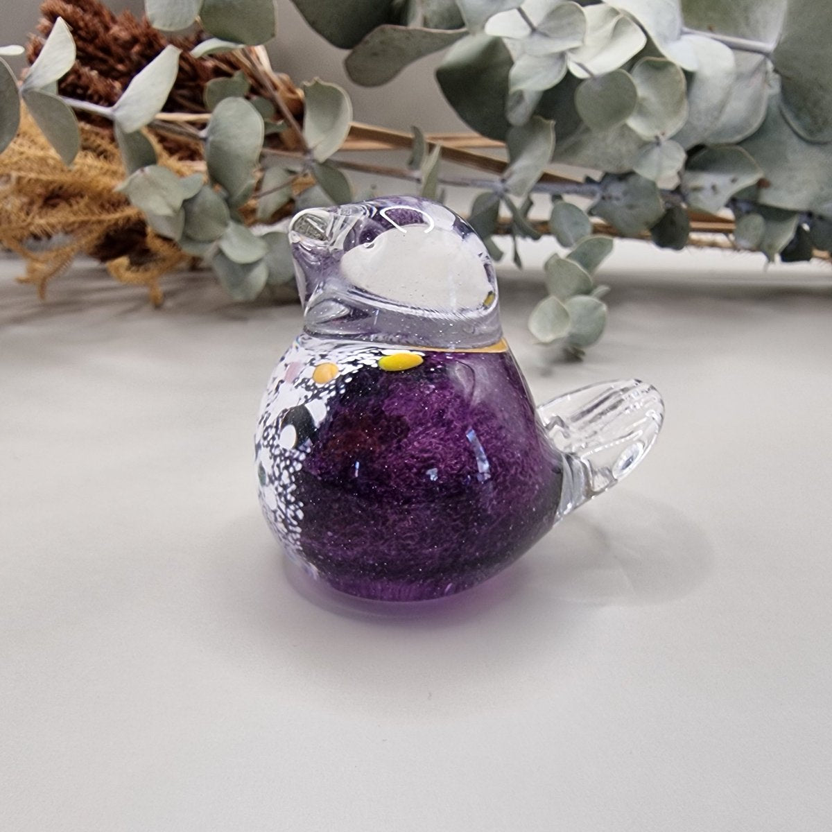 Hand blown art glass bird