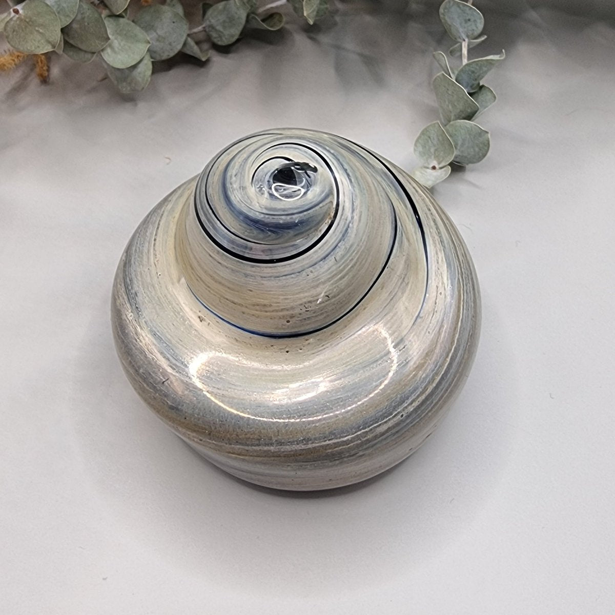 Hand blown art glass paperweight