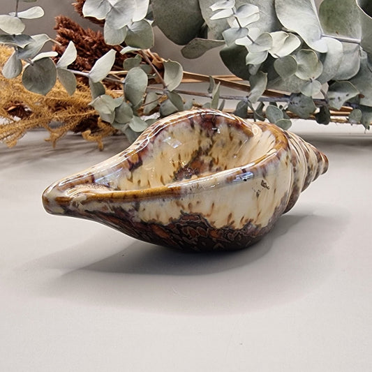 Seashell ornamental ceramic dish