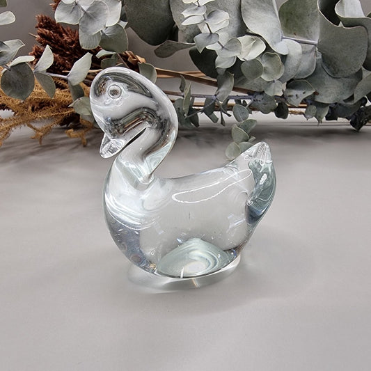 Vintage hand blown art glass Swan