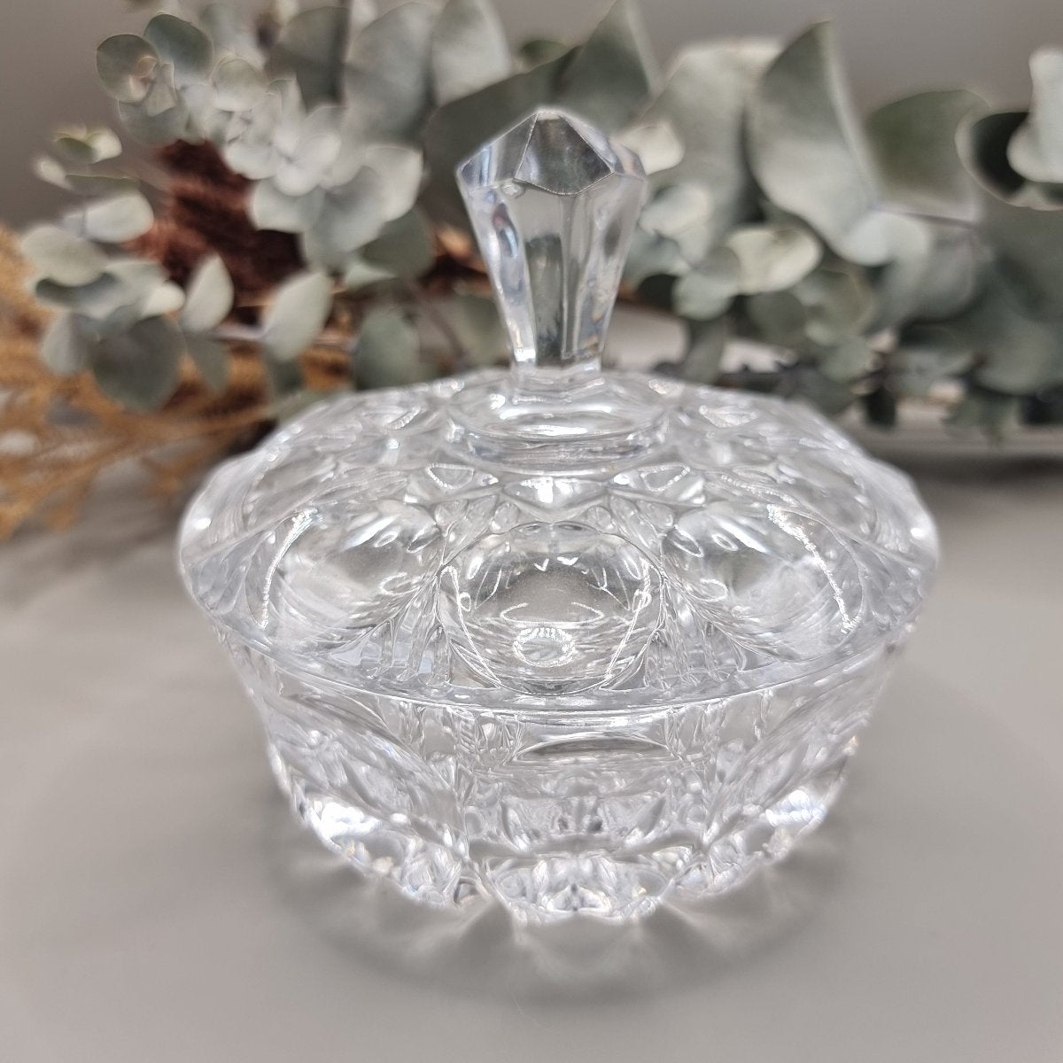 Vintage lead crystal candy dish